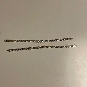 Sterling silver brackets.